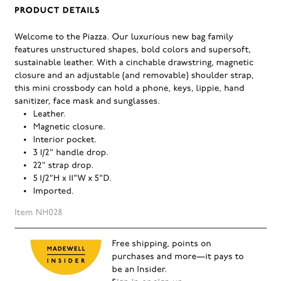 Madewell • The Piazza Mini Crossbody Bag - Picture 8 of 8